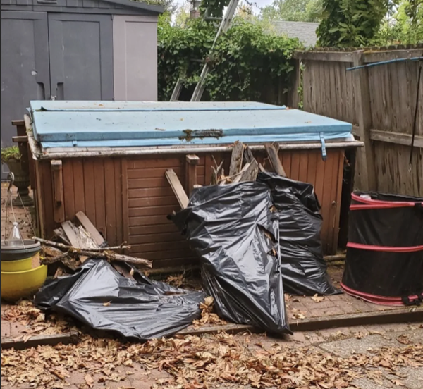 Large item removal services including hot tubs